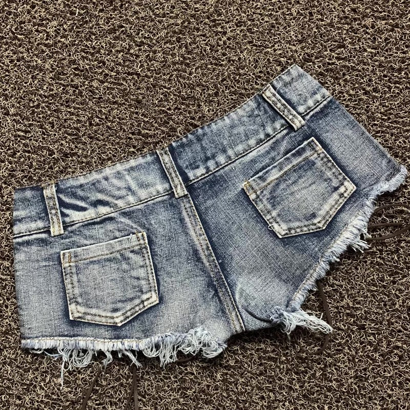 Distressed Low Rise Shorts
