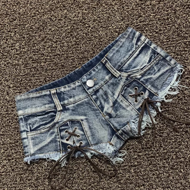 Distressed Low Rise Shorts