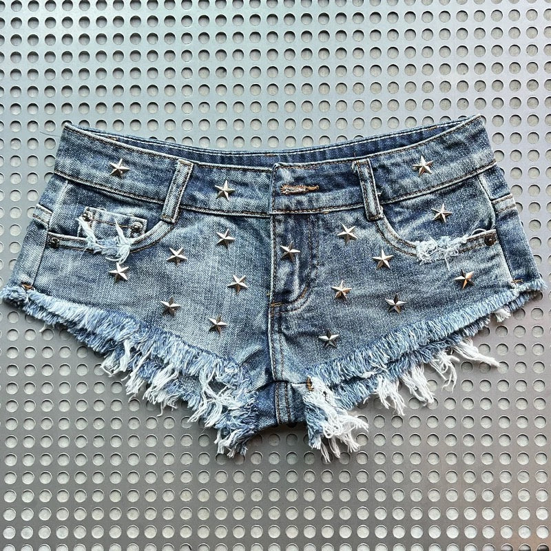 Star Studded Low Rise Shorts
