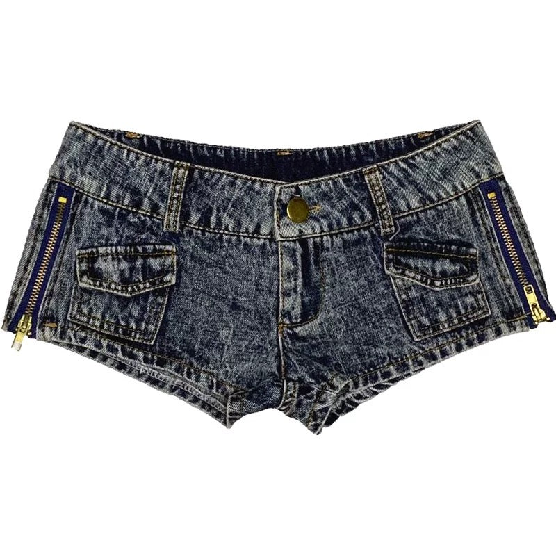 Denim Low Rise Shorts