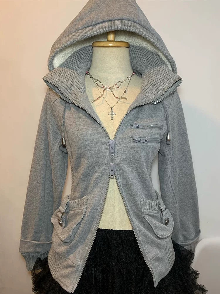 Grey Vintage Hoodie