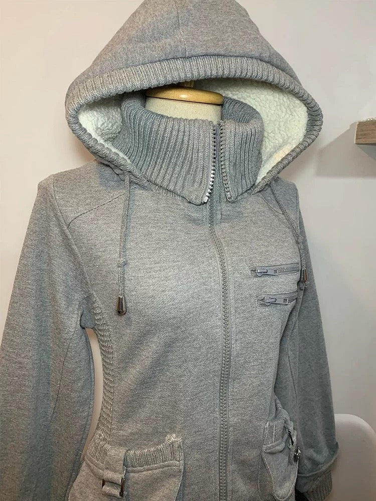 Grey Vintage Hoodie