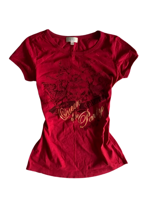 Red Graphic Top