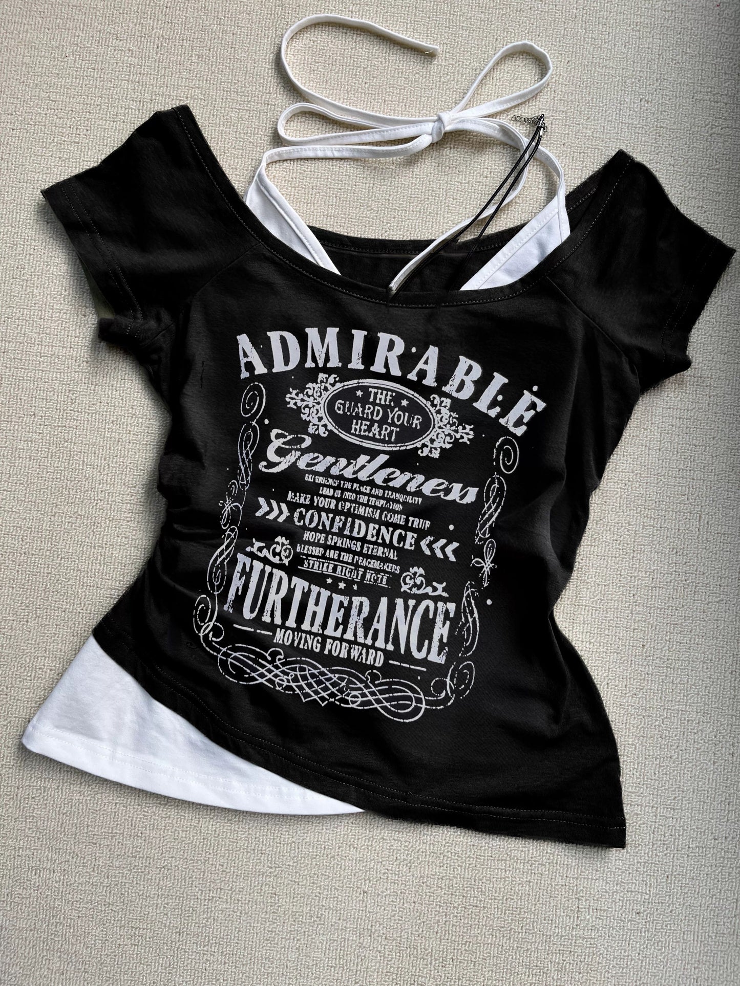 Black Graphic Top