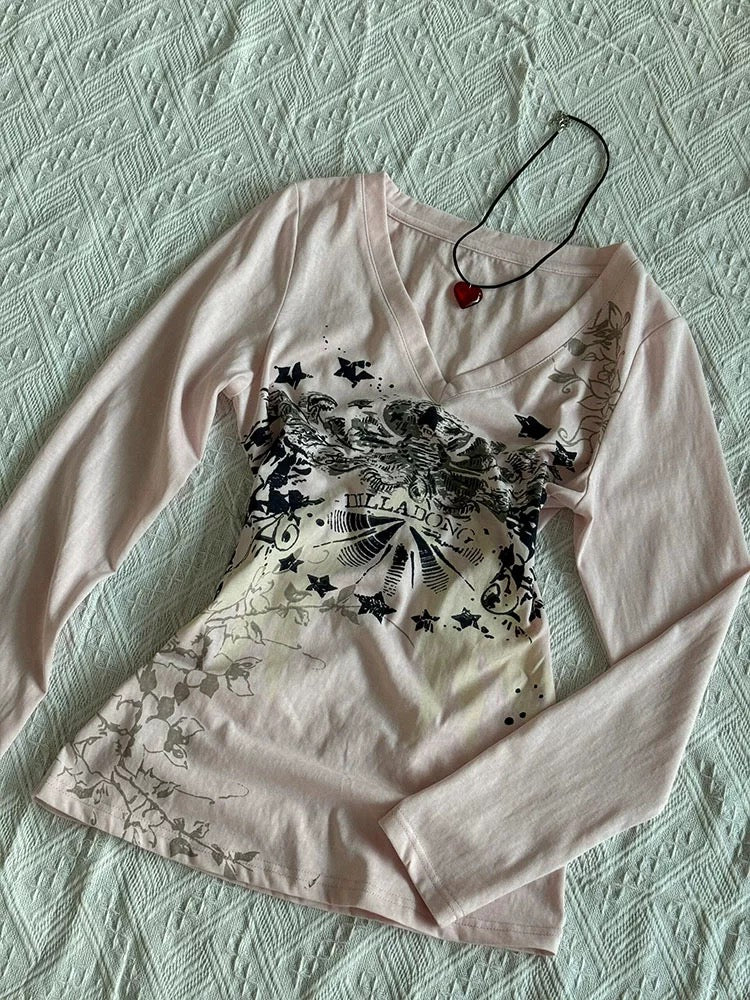 Pink Graphic Top